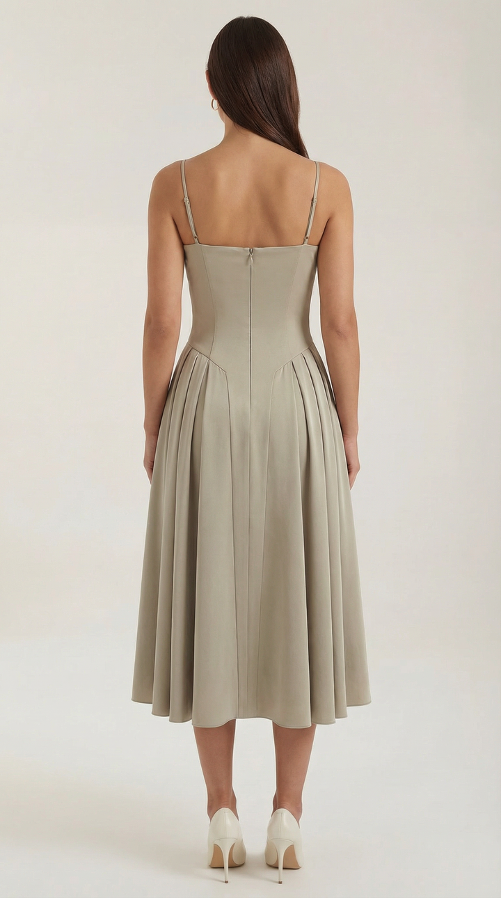 Damen Kleid Blumenmuster | Midi