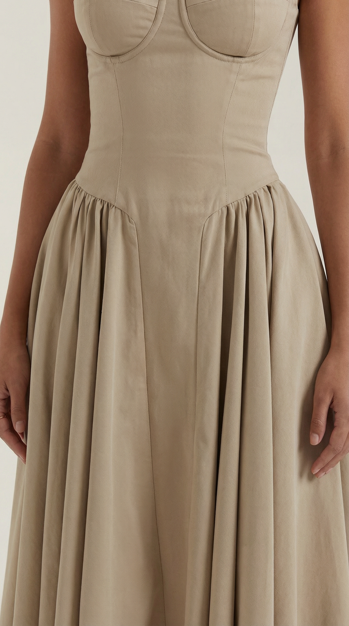 Damen Kleid Blumenmuster | Midi
