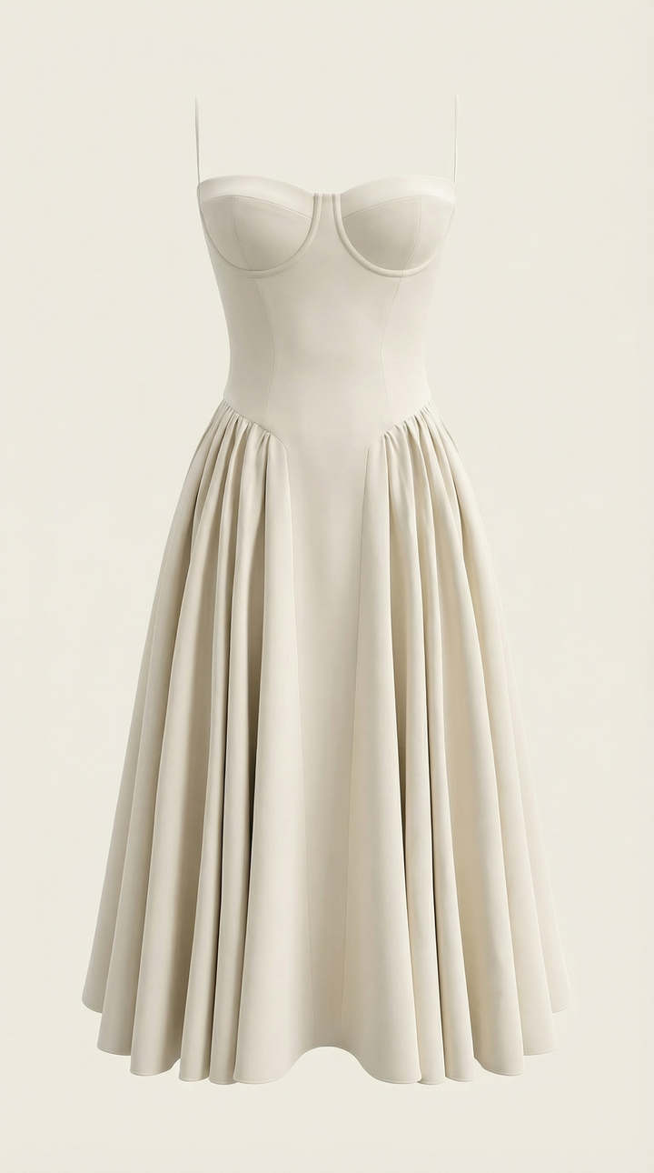 Damen Kleid Blumenmuster | Midi