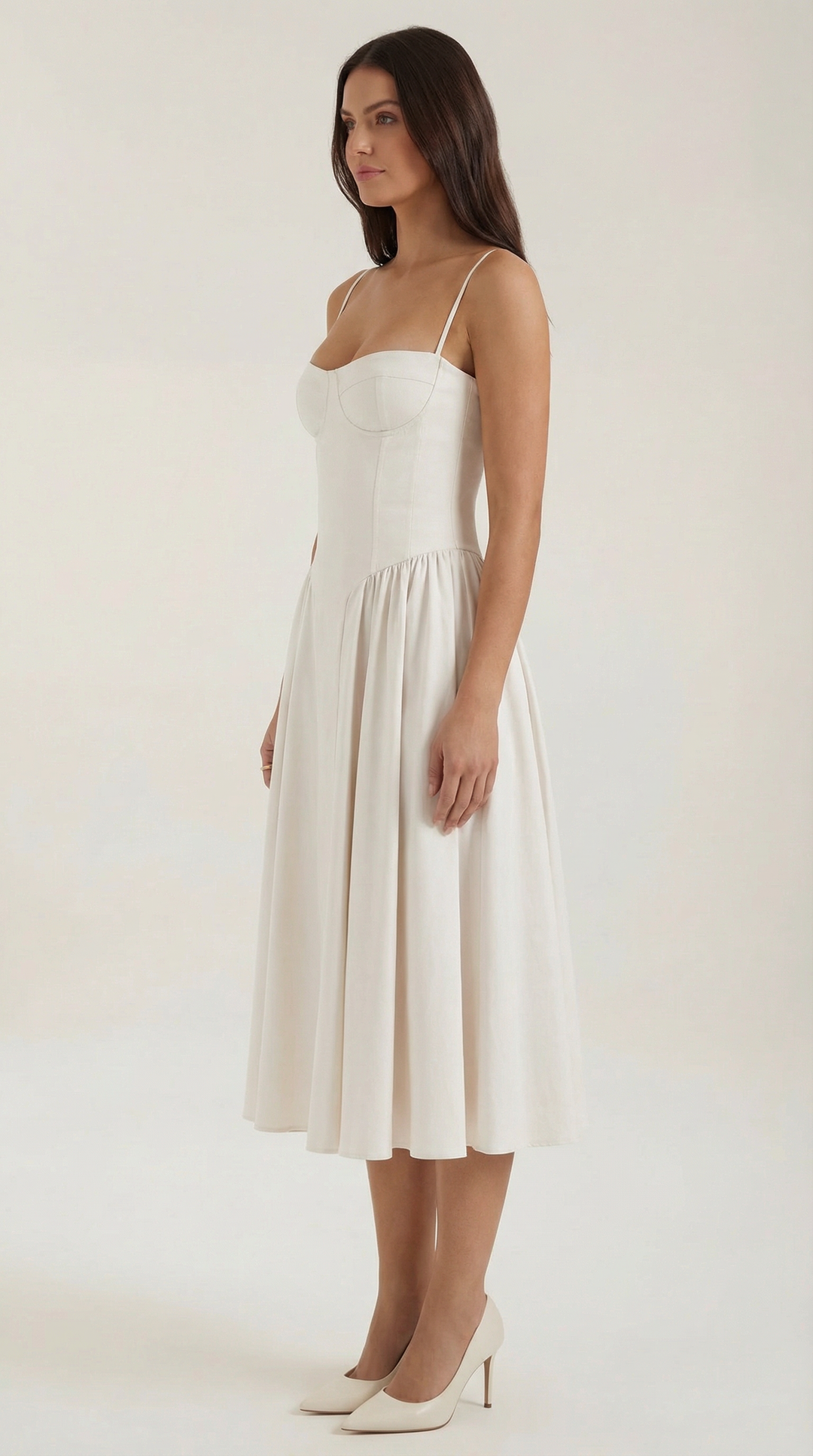 Damen Kleid Blumenmuster | Midi
