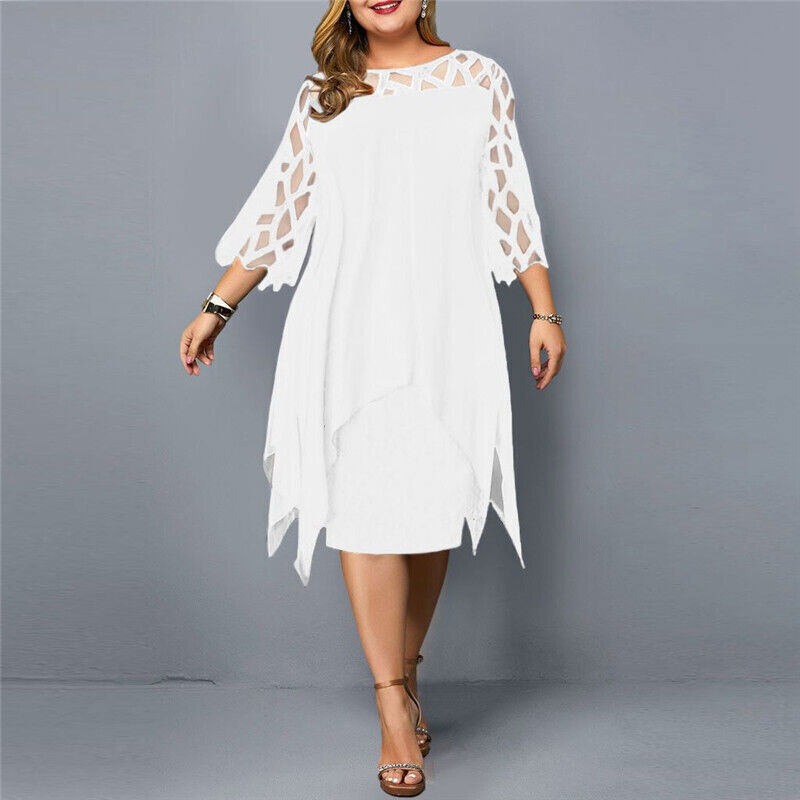 Vestido Feminino de Festa com Manga 3/4 | Midi