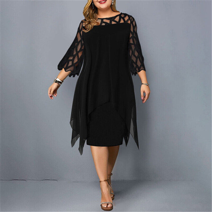 Vestido Feminino de Festa com Manga 3/4 | Midi