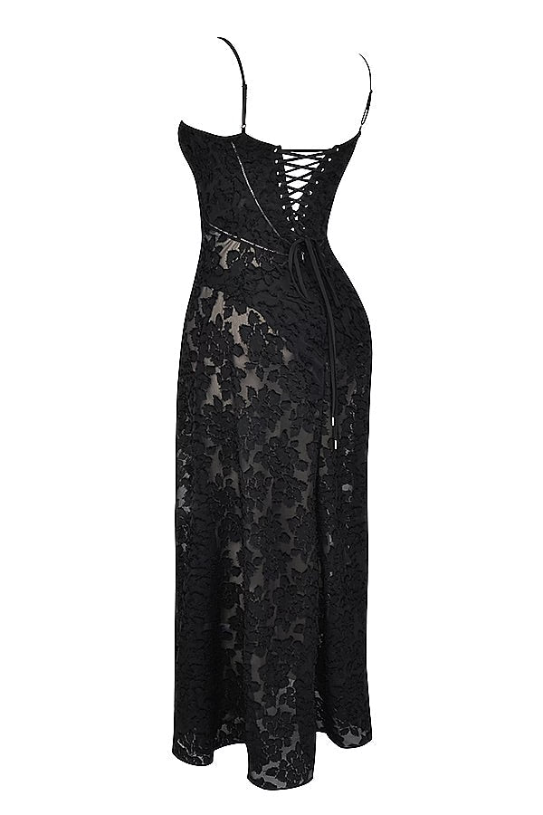 Damen Figurformendes Kleid mit Blumenmuster | Maxi