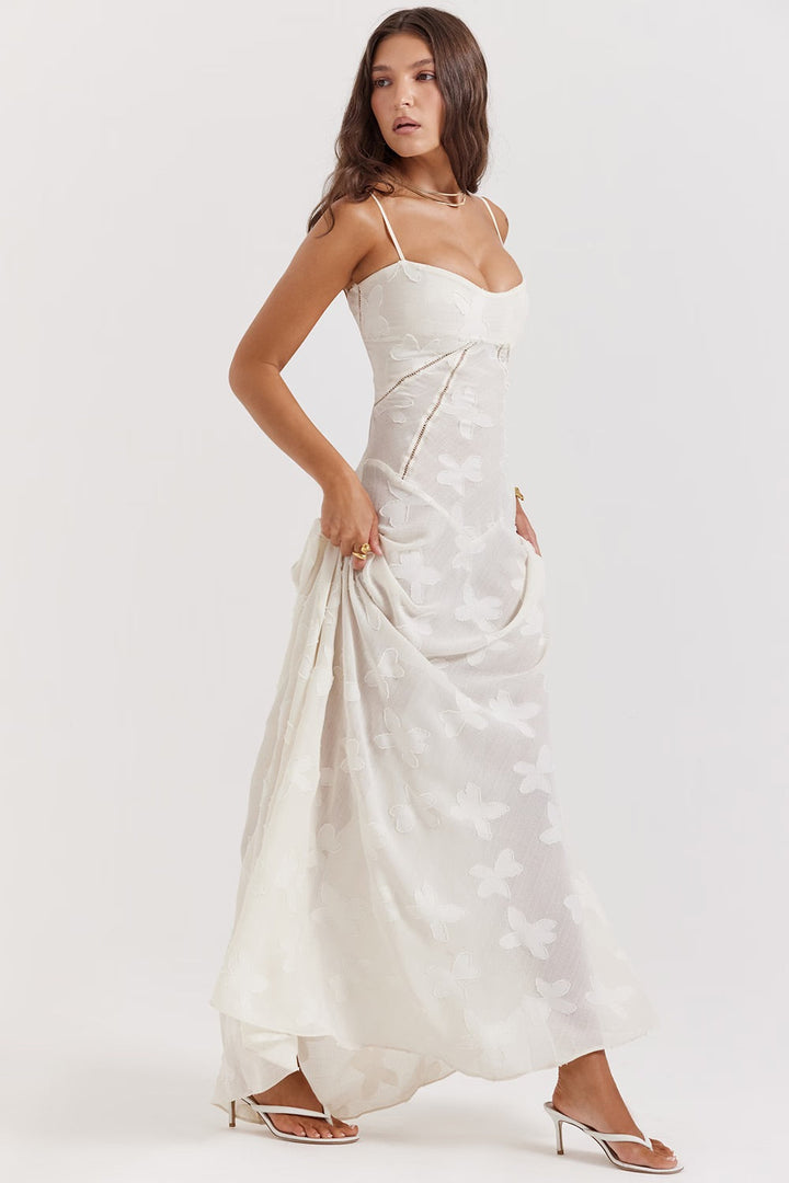 Damen Figurformendes Kleid mit Blumenmuster | Maxi