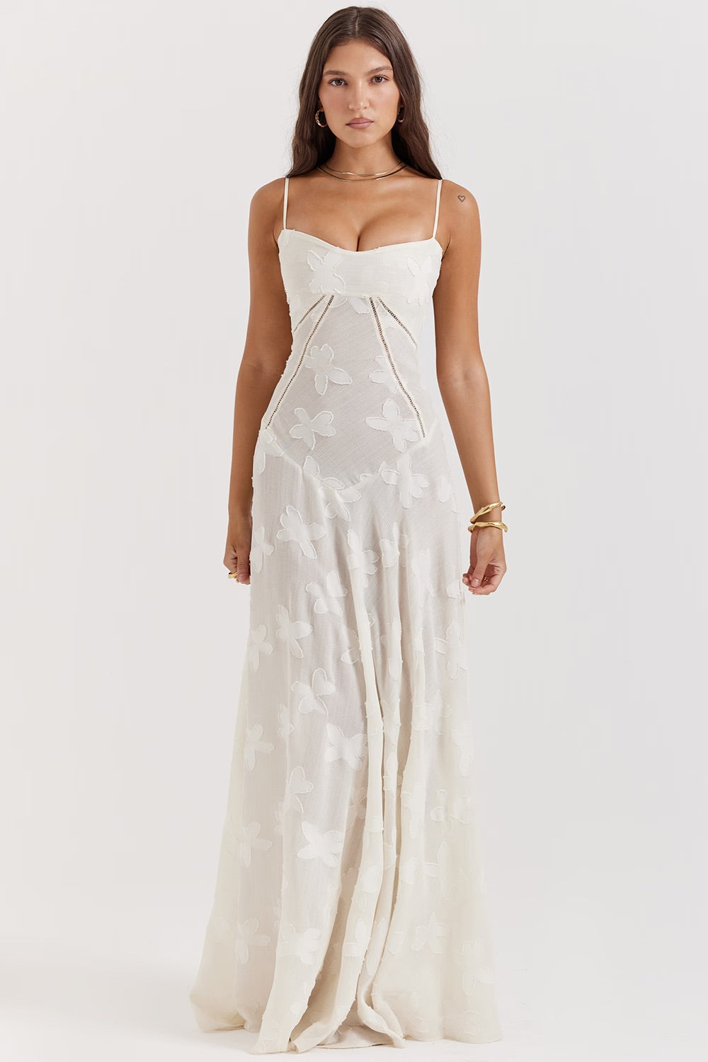 Damen Figurformendes Kleid mit Blumenmuster | Maxi