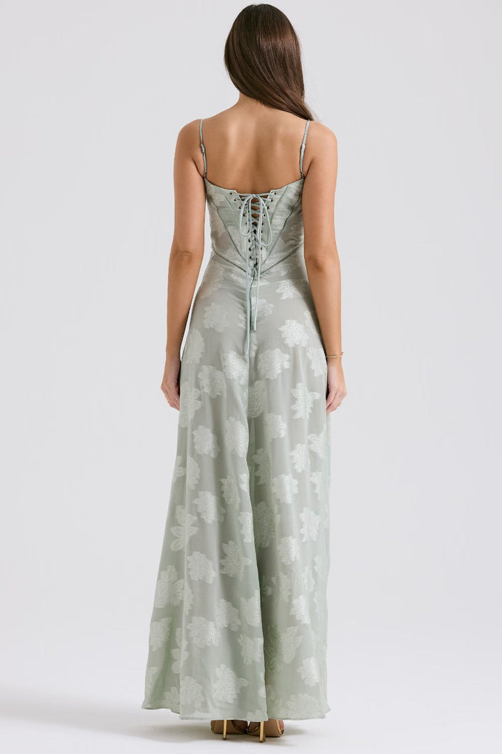 Damen Figurformendes Kleid mit Blumenmuster | Maxi