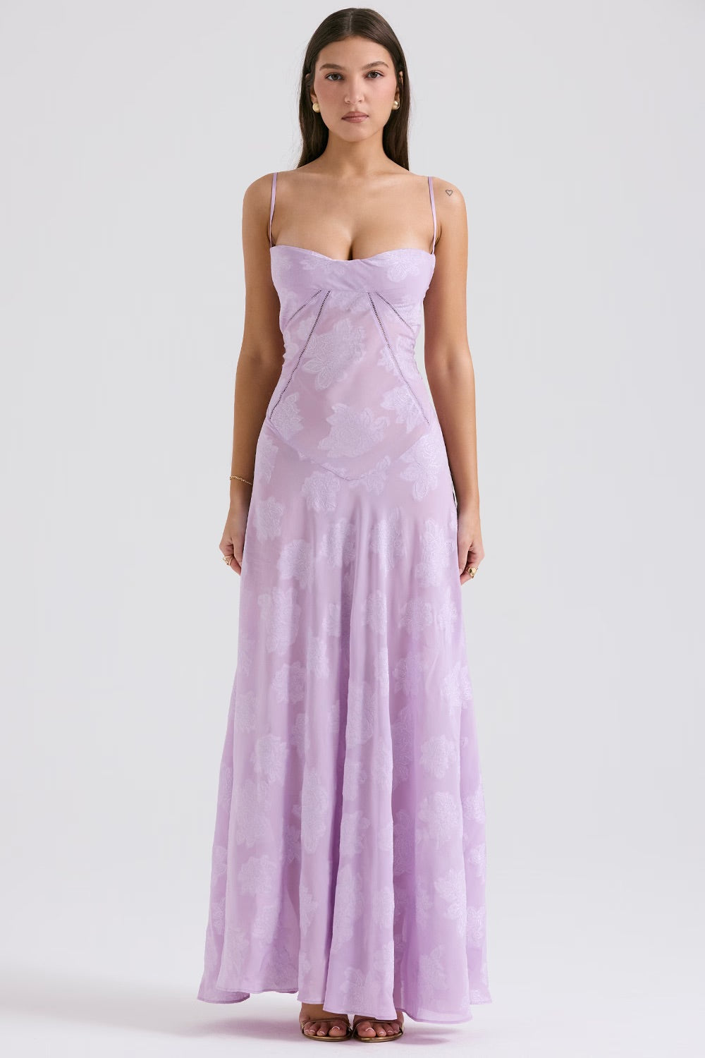 Damen Figurformendes Kleid mit Blumenmuster | Maxi