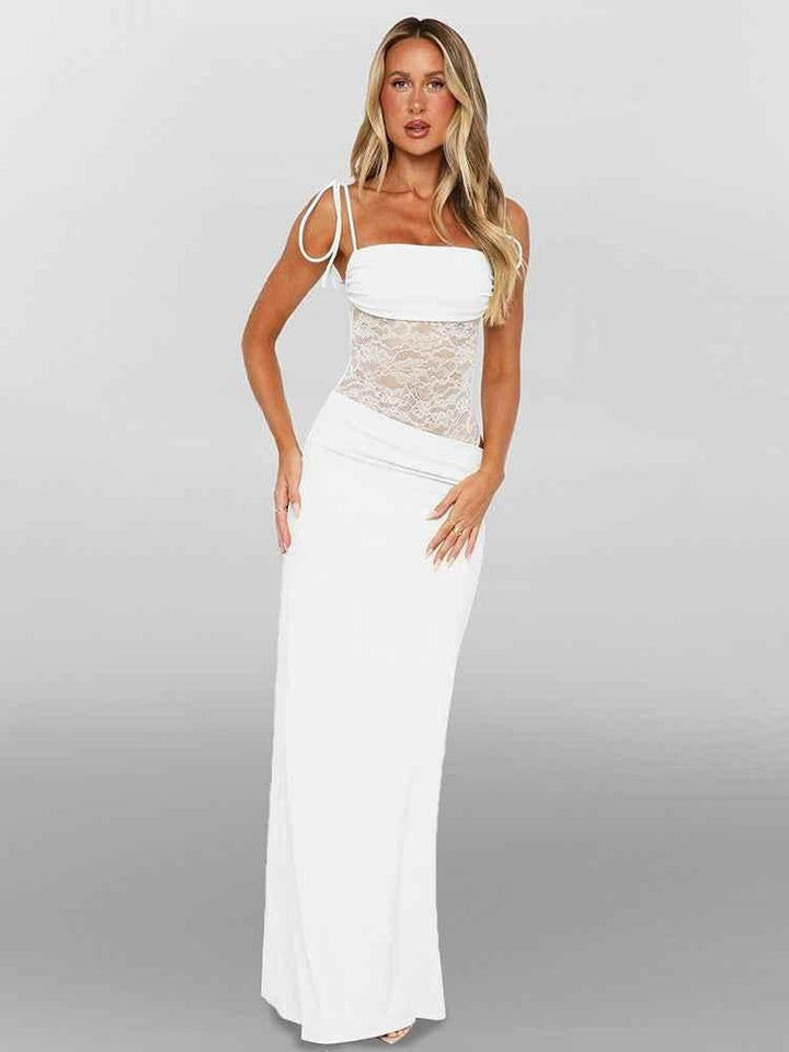 Damen Spitzen-Abendkleid | Maxi