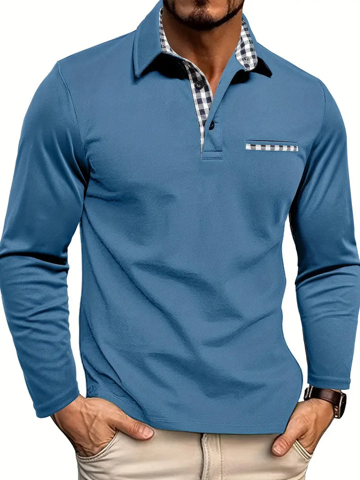 Herren Poloshirt mit Kragen | Langarm