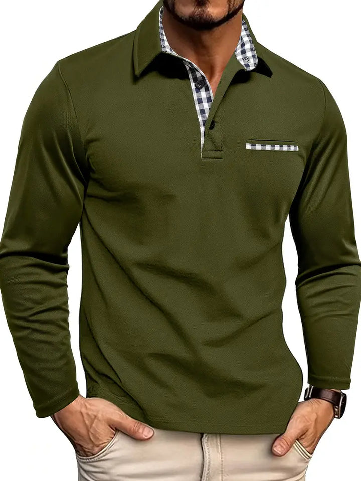 Herren Poloshirt mit Kragen | Langarm