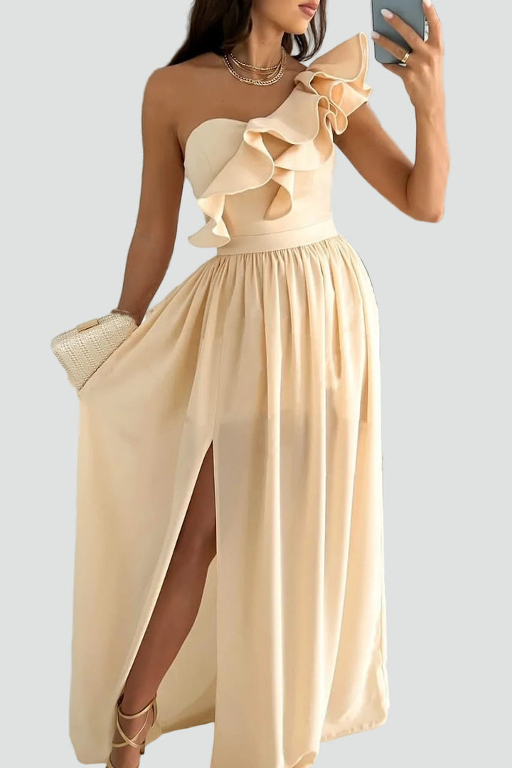 Damen Abendkleid One Shoulder | Maxi
