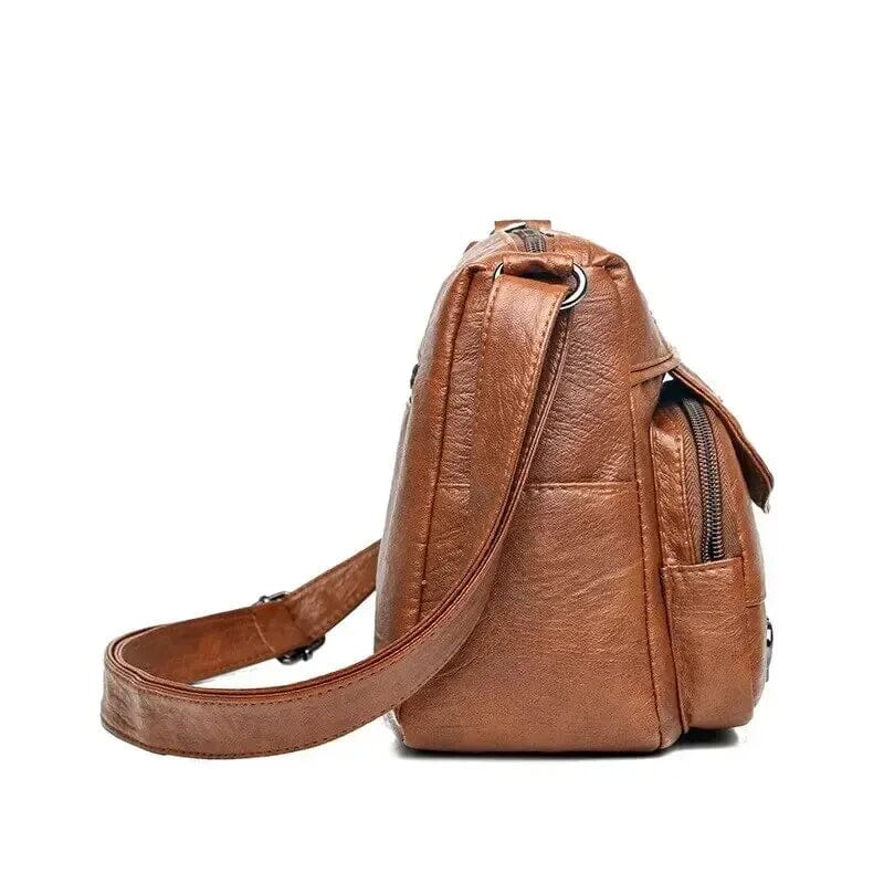 Women's Shoulder Bag | Multi-Zipper