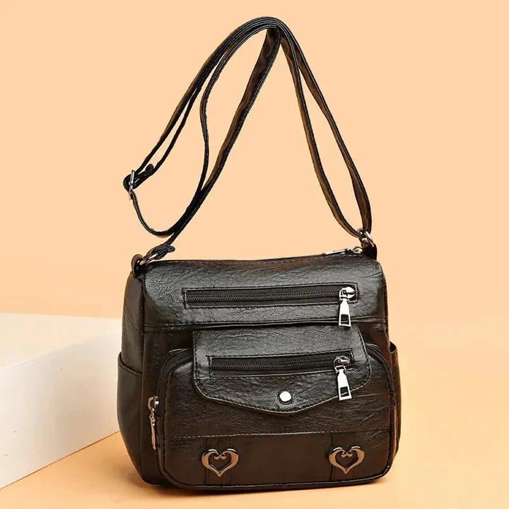 Women's Shoulder Bag | Multi-Zipper