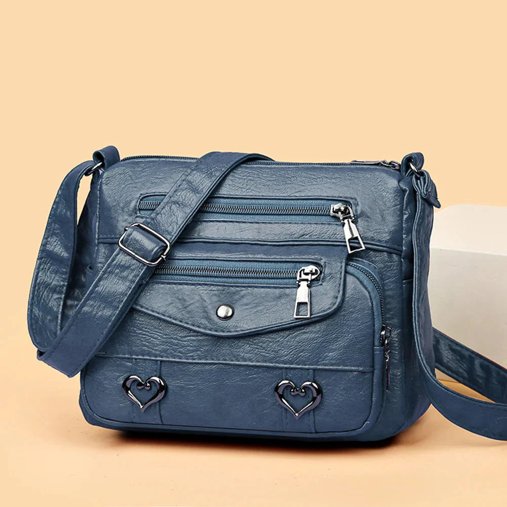 Women's Shoulder Bag | Multi-Zipper