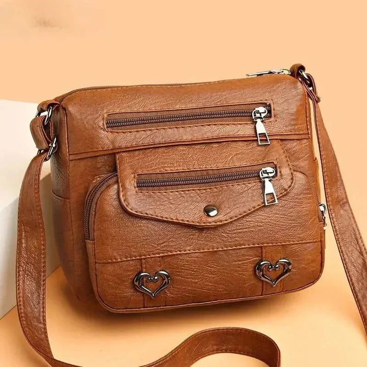 Women's Shoulder Bag | Multi-Zipper