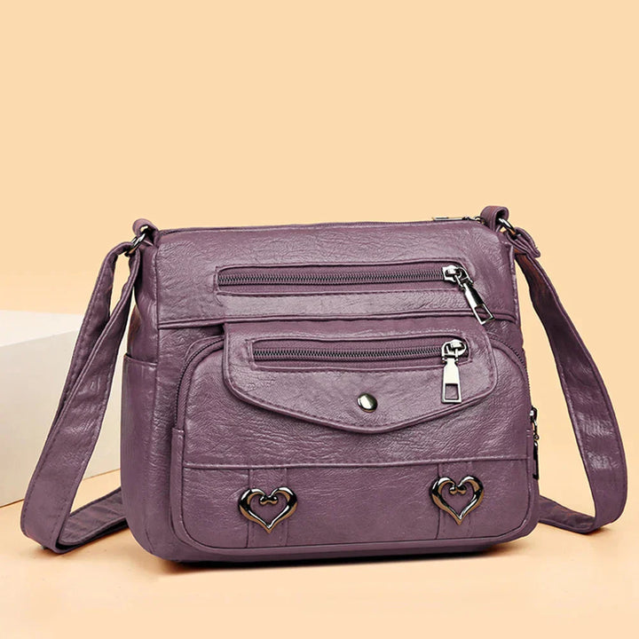 Women's Shoulder Bag | Multi-Zipper