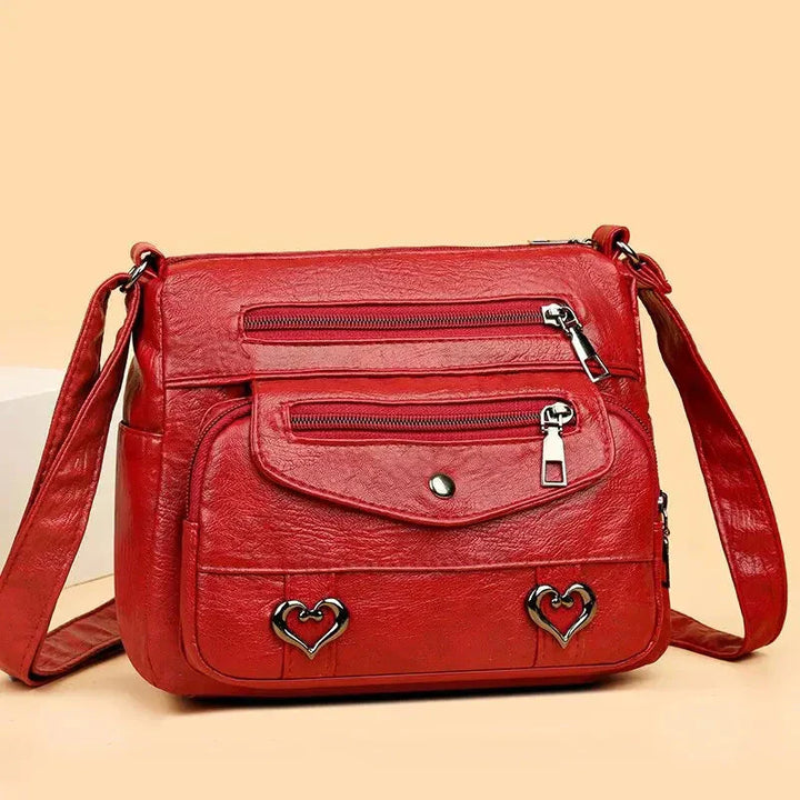 Women's Shoulder Bag | Multi-Zipper
