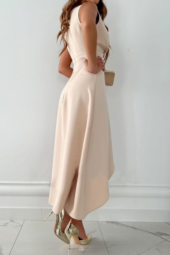 Vestido Feminino para Casamento com Decote V | Midi